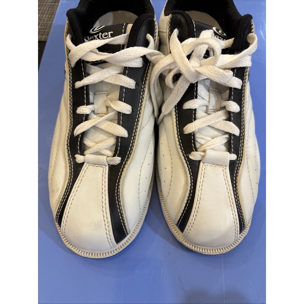 Dexter Bowling Shoes Womens Size 7.5M Black White Groove Slide-Rite B4034-1 - Picture 10 of 11